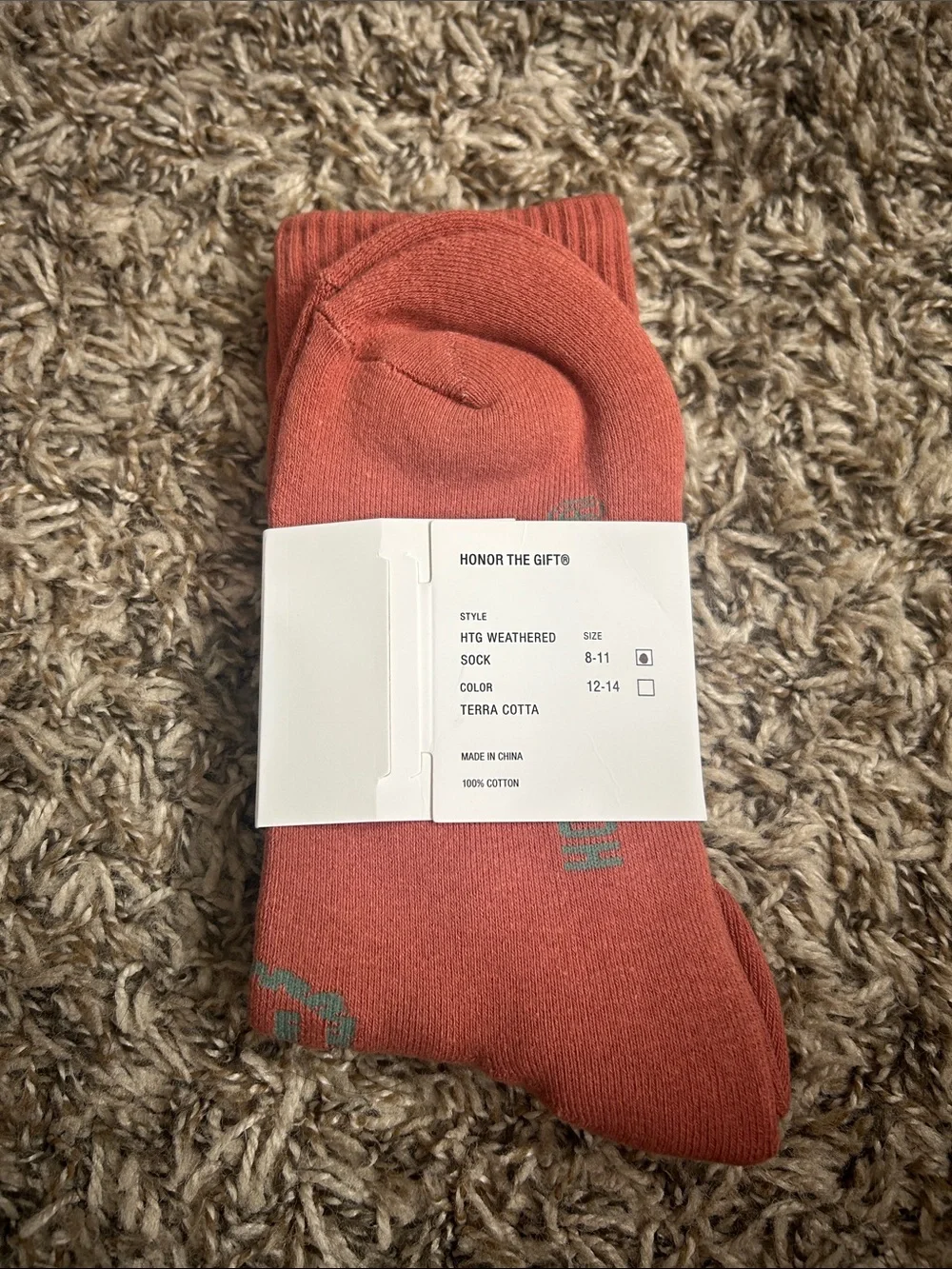 Honor the Gift Weathered Sock in Terra Cotta NWT Sz 8-11